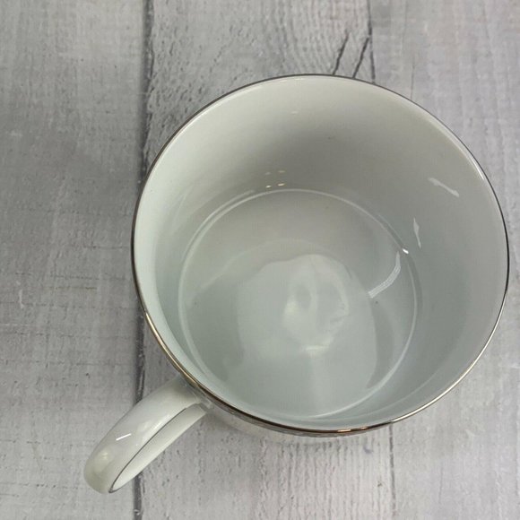 Nikko PLATINUM FILIGREE White Cup Saucer Set - Picture 8 of 9